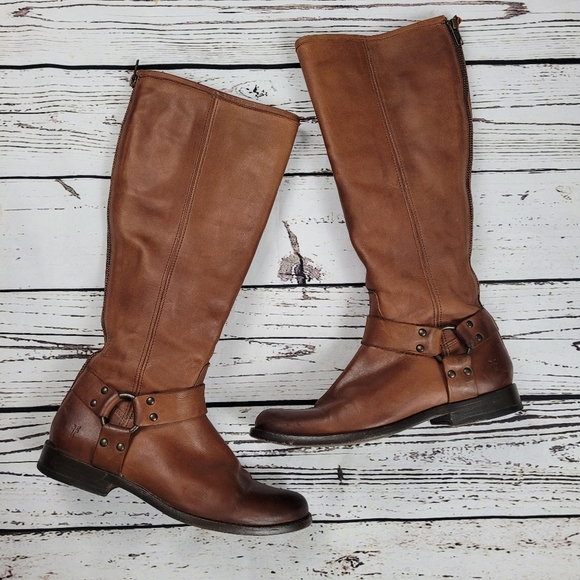 frye phillip harness wide calf